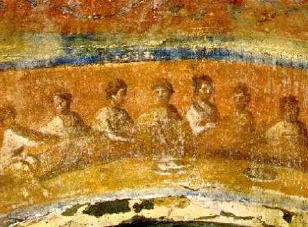 3rd century Roman catacomb painting
