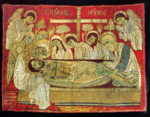 Epitaphios - tapestry depicting Christ's burial